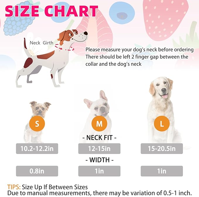 KOOLTAIL Martingale Collar for Dogs for Small Medium Large Dogs, Soft Padded Nylon No Pull Dog Collar with Buckle, Adjustable No Slip Heavy Duty Durable Puppy Training Collar for Boys Girls, Pink L