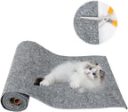 Trimmable Cat Scratching Mat, 78.7""x15.8"" Self-Adhesive Cat Scratching Post Pad, Cat Tree Shelves Cover Replacement, DIY Versatile Protector for Steps, Couch and Furniture, Large, Gray