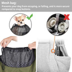 CUBY Dog and Cat Sling Carrier - Hands Free Adjustable Small Pet Sling - Soft Pouch and Tote Design - Suitable for Puppy, Small Dogs Cats Outdoor
