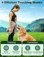 Shock Collar for 2 Dogs, 3300Ft 4 in 1 Dog Training Collar with Beep, Vibration, Shock & Double Shock Modes, IPX7 Waterproof 2 Training Collar with Remote for All Medium Large Dogs (7-120lbs)