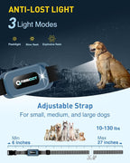 ABBIDOT Shock Collar for Dogs, 4500FT Dog Training Collar with Remote，IPX7 Waterproof Rating，6 Training Modes (Beep, Vibration, Safe Shock), Enhanced Night Light, Rechargeable E-Collar （10-130 lbs）
