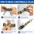 Kazazoo Reflective Martingale Collar for Dogs with Quick Release Buckle Adjustable Soft Durable Dog Collar for Small Medium Large No Pull Training Dog Collars-Camo L