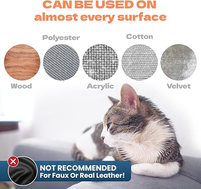 KatSupreme Cat Scratch Furniture Protector - Couch and Sofa Guards - 8 XL Sheets with 64 Pins (8 XL Sheets and 64 Pins)