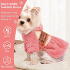 Dog Hoodie Dog Sweater Doggie Winter Clothes for Small Dogs Boy Girl Pet Hoodies for Dogs Cold Weather Doggy Coats Fall Winter Puppy Sweatshirt for Chihuahua Yorkie Cat Sweater Costumes