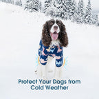 ROZKITCH Dog Clothes Large Sized Pajamas, Pet Windproof Warm Cold Weather Jacket Vest with Reflective Zipper, Jumpsuit Apparel Outfit Clothes for Medium Dog Dinosaur L