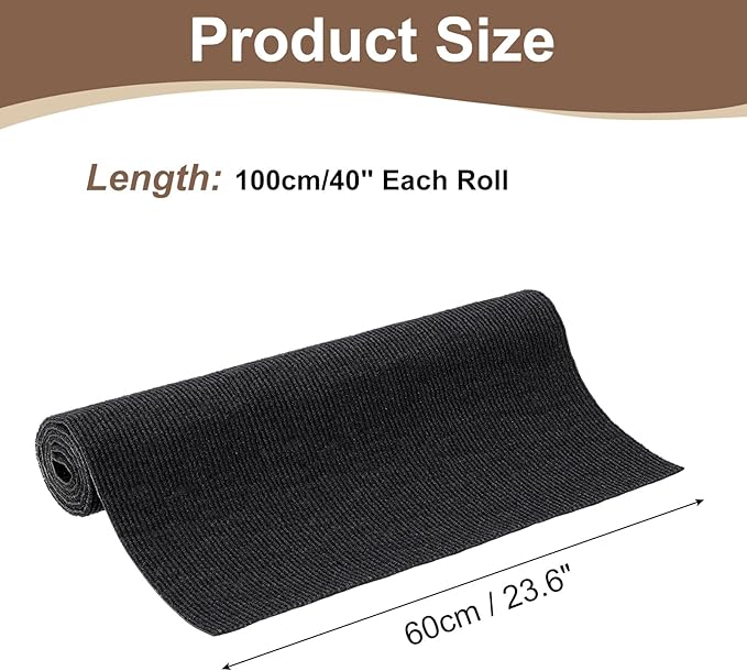 uxcell Self-Adhesive Cat Scratching Mat, 1 Roll 39.4" x 23.6" Couch Protector from Cat Claws for DIY Sofa, Wall, Doors, Cut Anti Cat Scratch Pad Carpet Mat, Black