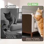 Cat Scratch Couch Furniture Protector, Self-Adhesive & Cuttable Furniture Scratch Protector Pad, Wear-Resistant Wall & Sofa Guard, Multi-Functional Cat Scratcher Brown