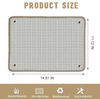 Cat Nail File Scratcher & Scratching Pad - Natural Sisal Scratch Mat with 80-Grit Aluminum Oxide, Wall/Floor Cat Scratcher that File Nails for Nail Trimming & Furniture Protection