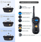 PetSpy Shock Collar for Dogs-Waterproof Dog Shock Collar with Remote Control,Vibration,Electric Shock,Beep-E Collar for Dogs Training,Collar with Remote for 10-140 LBS