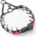 Herm Sprenger Black Stainless Steel Dog Collar with Quick Release ClicLock Buckle O-Ring Biothane Insert Training Collar Made in Germany (Cherry Red, 16in x 2.25mm(Neck Size up to 13-14in))