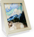 Mona Lisa Cat Bed Painting Cat Scratcher for Indoor Cat Scratching Board Pad, W/Horizontal CartBoard Cat Scratcher Bed House Half-Surround Design W/Catnip (Field with Cypresses, Frame Pre-Taped)