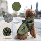 Dog Winter Coat,Warm Jacket Paded Fleece Pet Vest with Built in Harness,Windproof Reflective Cozy Adjustable Snow Pet Coat Clothes with Zipper for Small Medium Dogs