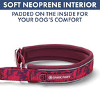 Spark Paws Martingale Dog Collar – Cushioned Slip-On Training Collar, Heavy Duty, Safety-Tested No-Buckle Collar for Medium & Large Dogs - Fuchsia Camo - D