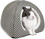 Rabbit Hideout Large Bunny Bed Washable Rabbit House and Hideout Fleece Guinea Pig Hiding Hut for Indoor Bunnies Small Animal Hideaway