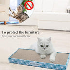 VIVAGLORY Cat Scratcher Padpal Cat Scratching Board, Cardboard Scratcher with Catnip for Indoor, Flat Scratch Board Scratch Pad Cardboard for Kitten, Narrow, 3Pack