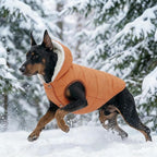 Dog Fleece Hoodie, Windproof Waterproof Dog Coat, Winter Warm Dogs Jacket, Cold Weather Pet Apparel Clothes Vest for Small Dogs Khaki, XS