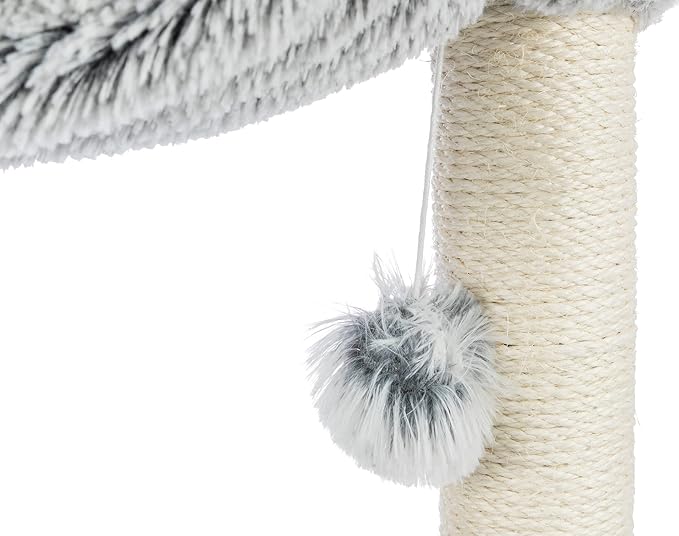 TRIXIE Adra Cat Tree with Brush, Scratching Posts, Hammock, Dangling Cat Toy