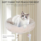 36" Multi-Level Cat Tree Tower with Scratching Posts, Toys & Condo - Space-Saving Design for Indoor Kittens, Compact Floor Footprint & Vertical Space for Multi-Cat Homes-Beige