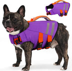 Lelepet Dog Life Jacket, High Flotation Dog Life Vest for Swimming, Boating, Ripstop Reflective Pet Swim Vest for Small Medium Large Dogs Pool Floats Adjustable Swimming Vest for Dogs Water Safety