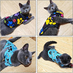 PET SHOW 4 Pack Paw Bone Printed Dog Clothes Shirts Soft Dog Vest Lightweight Sleeveless Cats Doggies T-Shirts Puppies Tank Top Tee Cat Clothes for Small Medium Dogs White Black Pink Blue M