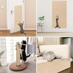 Trimmable Cat Scratcher Mat 2PCS, 78.7"x15.8" Self-Adhesive Cat Scratching Carpet Pad Replacement for Cat Tree Shelves, Steps and Posts, DIY Cat Scratch Couch Furniture Protector