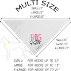 Realeaf Big Sister Dog Bandanas Pet Scarf for Medium and Large Female Dogs New Baby Announcement Pet Accessories Pregnancy Reveal Ideas (Big Sister, Large)