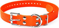 Educator Biothane Dog Collar, Waterproof, Odorproof, Metal Buckle and D Ring, Adjustable for Custom Fit, Cool and Comfortable, for Small, Medium, or Large Dogs, 3/4-Inch, Orange
