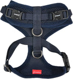 Authentic Puppia RiteFit Harness with Adjustable Neck, Navy, Medium