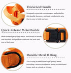 Tactical Dog Collar, Adjustable Military Training Nylon Dog Collar with Control Handle and Heavy Quick-Release Metal Buckle for Small Medium Large Dogs, Orange XL
