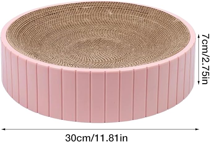 Cardboard Cat Scratcher Round Cat Scratching Board Cardboard Bowl Nest Pet Scratch Scratching Pad Lounge Bed Corrugated Paper Design for Clawing and Resting