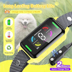 Dog Bark Collar Automatic Shock Collar Rechargeable Anti-Bark Training Collar Multifunctional Waterproof Dog Stop Barker with 6 Safe Training Modes for Dog Weighing Over 8 Pounds (Yellow)