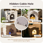 Apasiri Cat Cave Bed for Indoor Cats - Insulated Felt Cat House Indoor Hideaway, Modular Cat Houses & Condos with DIY Cat Tunnel, Scratch Resistant Pad Alternative, Small Cat Bed & Cat Furniture Gift