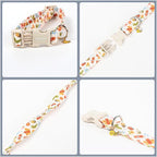 ARING PET Dog Collar, Cute Spring Summer Insects Bee Floral Doggy Collars with Quick Release Buckle for Puppy Small Medium Large Dogs-S