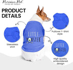 Parisian Pet Dog Shirt – 100% Cotton Shirts for Medium Dogs – Blue Sleeveless Puppy Clothes – Lightweight and Breathable Pet Apparel – Stylish and Funny Dog Clothes - Stretchy T Shirts for Dogs