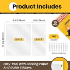 Cat Scratch Furniture Protector-10 Pack Adhesive Couch Protector from Cat Claws, Furniture Protectors from Cats Scratching, 10 Pack+ 44 Pins