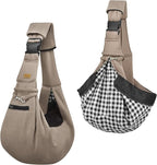 CUBY Dog and Cat Sling Carrier - Hands Free Adjustable Small Pet Sling - Soft Pouch and Tote Design - Suitable for Puppy, Small Dogs Cats Outdoor