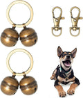 Copper Bells for Dog Collars with Snap Clips - Dog Bells to Go Outside,Made of Pure Copper for Dogs/Cat - Clear Sound & No Rust - Know Where Your Pet