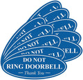 All Quality Oval DO NOT Ring DOORBELL Thank You Sign - Blue Large 10 Pack