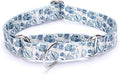 Martingale Dog Collars - Flower Multicolor Cute Patterns, Adjustable Nylon Training Dog Collar Suitable for Boy and Girl Dogs Medium Large Dogs (L, Blue4)