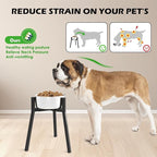 Dog Bowl Stand for Large Dogs, Adjustable Width 7-10.6" Elevated Dog Bowls，13.7in Tall Raised Food Water Stand, Single Holder, Bowl Not Included