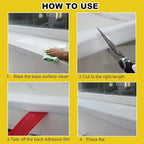 Dog Cat Scratching Windows Sill Protector，Window sill Cover，Rubber Anti Scracting from Dog Cats for Home Furniture Edge Protection Flexible Rubber L-Type 4x1.6inch Non Slip Cuttable(78.7" White)