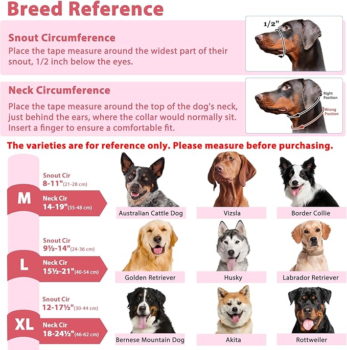 BARKLESS Soft Dog Head Collar, Patented Padded No Pull Head Halter, Training Nose Leash with Safety Link for Medium Large Dogs, Adjustable Muzzle Leash, Easy Control for Walking(Pink, M)