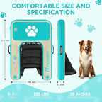 FBSPORT Inflatable Dog Boat Ramp Floating Dock Water Ladder for Pool, Boat, Non-Slip EVA Floating Ladder Pool Ramp for Dog Up to 220 LBs, Safe & Easy Access