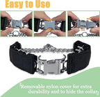 Prong Training Collar for Dogs, Adjustable Dog Pinch Collar with Quick Release Buckle, No Pull Collar for Small Medium Large Dogs, Extra Link and Caps