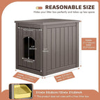 KAMABOKO Outdoor Cat House, Weatherproof PP Plastic Cat Shelter for Indoor & Outdoor Use, Durable All-Season Pet House for Feral & Stray Cats, Gray