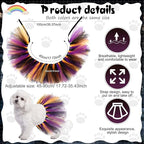 Dog Tutu Tulle Tutu for Dogs Small Large Medium Puppy Dress Ballerina Costume Skirt for Holiday Puppy Cats Bunny Pet Outfit Birthday Wedding Party Photo Prop Supplies(Halloween Color)