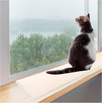 Soft Cat Window Sill Pet Pad Perch,Fluffy Windowsill Pet Mat Pillow Seat Bed, Cat Cushion for Window Sill Mat (Beige, 16"x24")