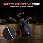 Winter Dog Coat 100% Waterproof Thicken Pet Jacket for Lab Pitbull Doberman Standard Poodle,German Sheperd Large Bread Dog(Navy,3XL)