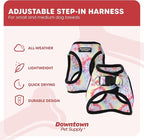 Downtown Pet Supply Step-in Dog Harness – No Pull, Adjustable Padded Mesh with Reflective Trim, Secure Buckle Strap – Comfortable & Breathable Small Dog Harness, X-Large, Tie Die