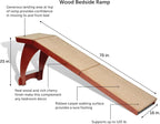 PetSafe CozyUp Bed Ramp - Supports Pets Back & Joints - High Traction Carpet Surface - Furniture-Grade Wood - Cherry or White Finish - Heavy Duty Bed Access Ramp - Cherry